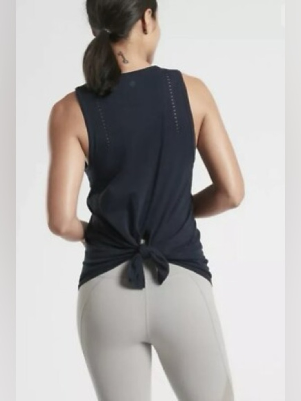 Athleta Black Foothill Racerback Tank Top